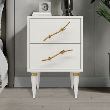 Тумба Арт Колор matte Классик Голд Белый опал матовый