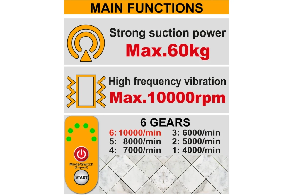 Аккумуляторная виброприсоска для укладки плитки INGCO CTVLI2001 INDUSTRIAL 20 В