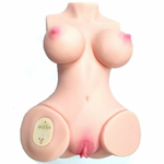 Реалистичный торс Эмма с вибрацией всасыванием и звуком 37 см