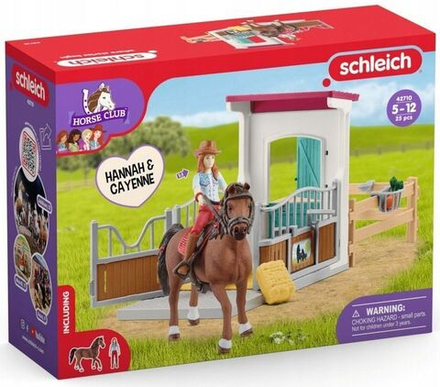 Фигурки Schleich Horse Club - Конюшня с Ханной и Кайеной - Шляйх Лошади 42710