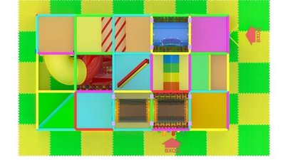 Детский игровой лабиринт «Акватория» 23,7 м2 (3,7*6,4*4,1 м)