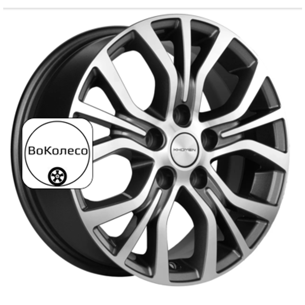 6,5x16/5x120 ET38 D65,1 KHW1608 (Multivan) Gray-FP Khomen Wheels