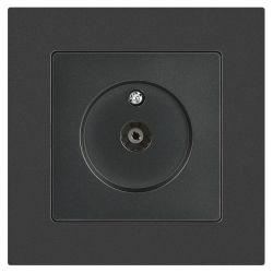 Розетка Intro Accent 6-301-07 TV одиночная, IP20, СУ, графит | Intro