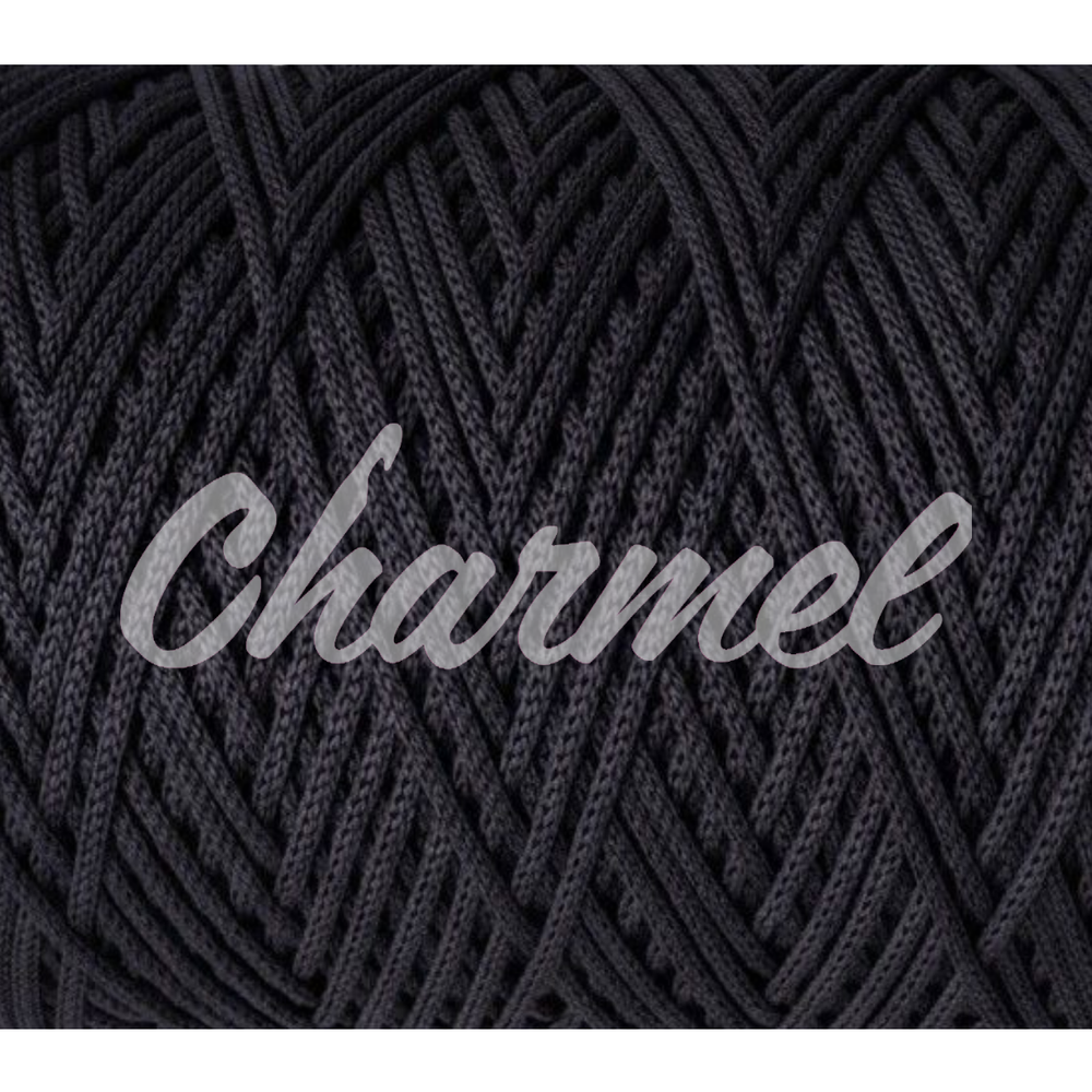 Black polyester cord 2mm