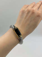 Браслет биколор с чёрной вставкой