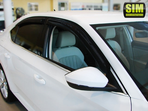 Дефлекторы боковых окон SIM для Skoda Superb (2015-) арт.SSCSUP1532