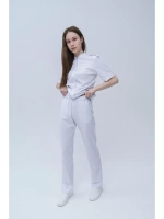 Брюки медицинские женские спецодежда на резинке TZ315-WHT