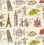 Упаковочная бумага (0,7*1 м) Время путешествовать, 10 шт.