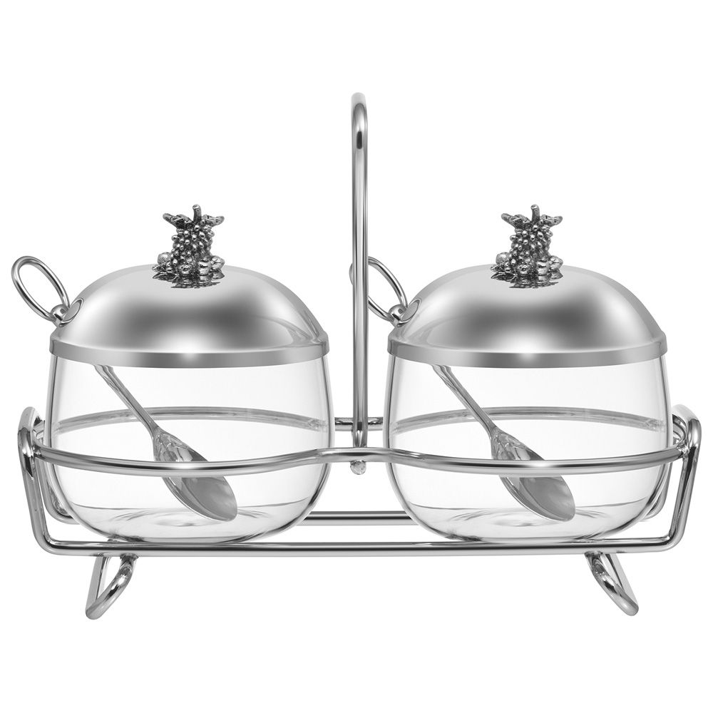 ЕМКОСТЬ ДЛЯ ХРАНЕНИЯ ДВОЙНАЯ LEFARD СЕРИЯ "HARMONY" 320МЛ/320МЛ С ЛОЖКАМИ