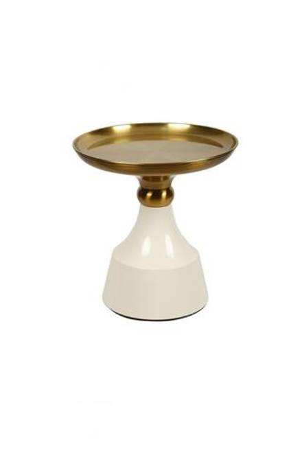 Стол журнальный Ist Casa Ажур, 51x54 см, белый, золото