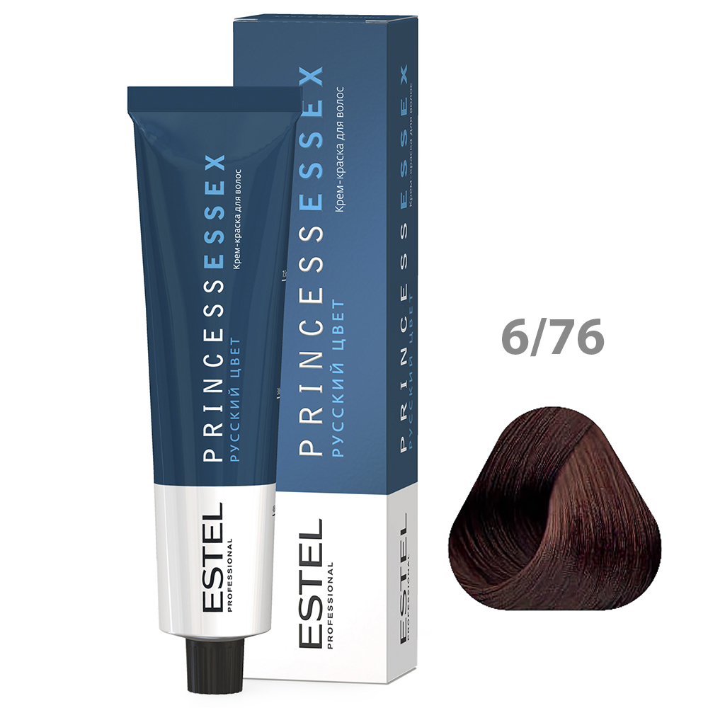 ESTEL PRINCESS ESSEX Крем-краска для волос, 6/76 темно-русый коричнево-фиолетовый/благородная умбра, 60 мл