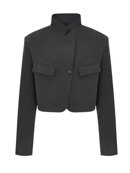 Жакет укороченный not simple, серый