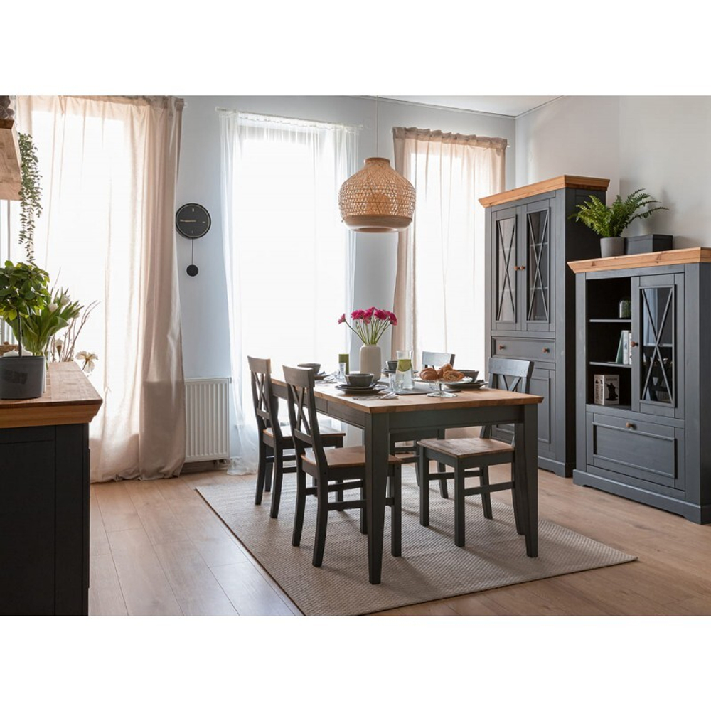 Стул «Форест» серый 7012/бейц-масло