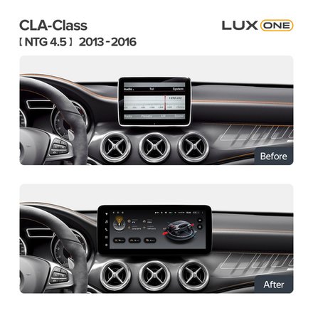 Магнитола для Mercedes-Benz GLA (X156) 2013-2015 NTG 4.5/4.7 - Teyes LUX ONE монитор 12.3", Android 10, 6Гб+128Гб, CarPlay, 4G SIM-слот