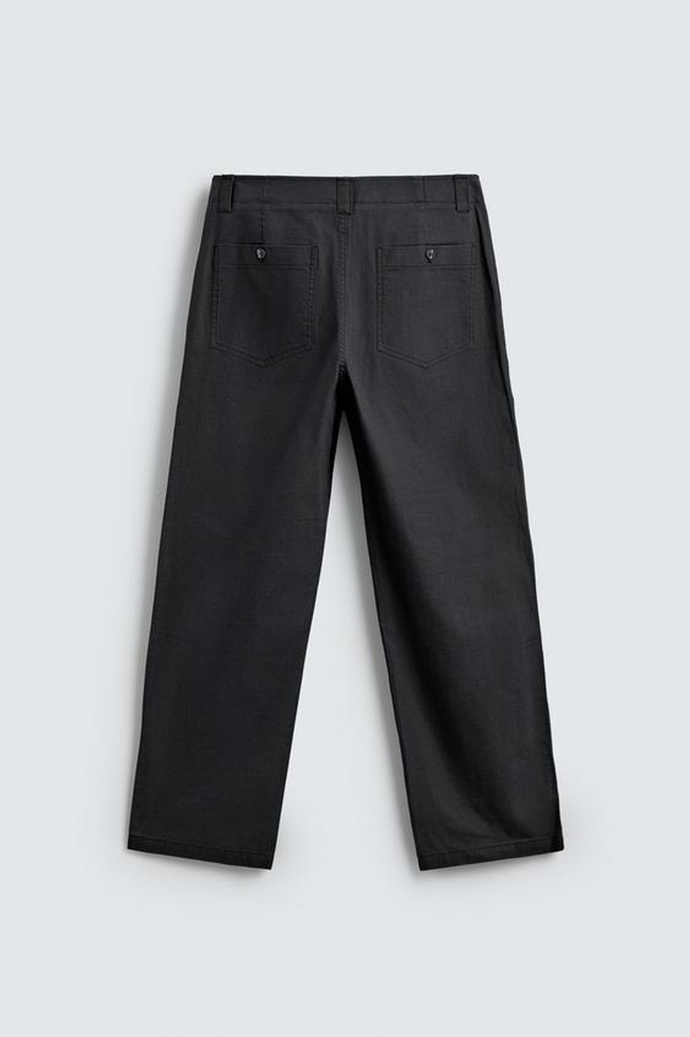 ZARA БРЮКИ STRAIGHT FIT С ЭФФЕКТОМ ПОТЕРТОСТИ, СТАЛЬНОЙ