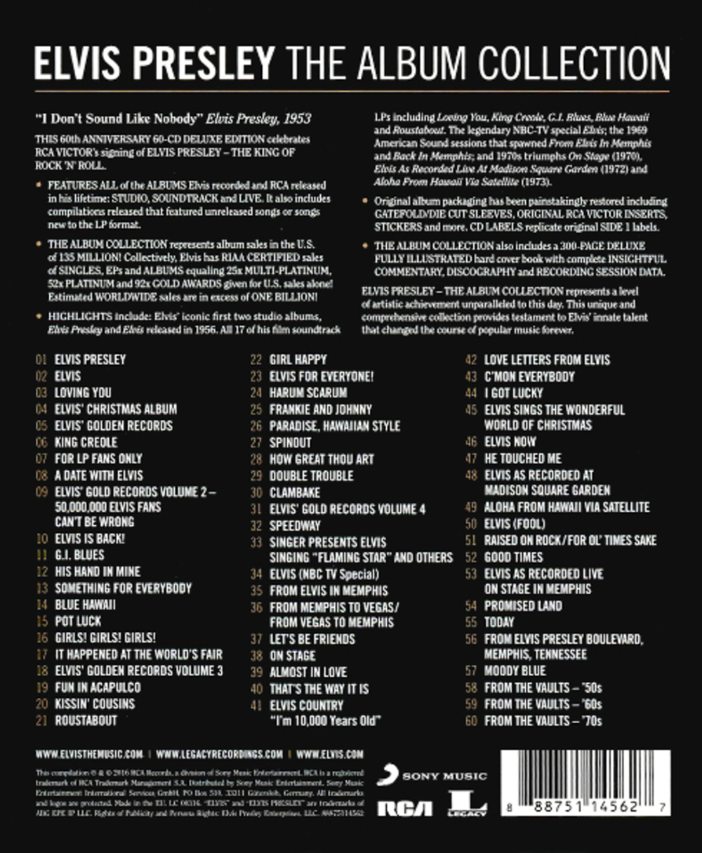 Elvis Presley / The Album Collection (60th Anniversary Edition)(60CD)
