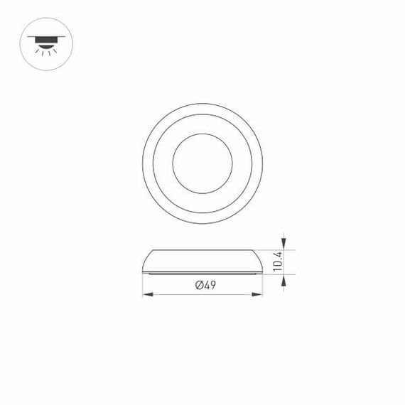 Накладка Arlight ART-Deck-Cap-Dome-R50 024932