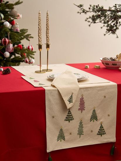 Дорожка на стол frozen pines из коллекции new year essential, 45х150 см