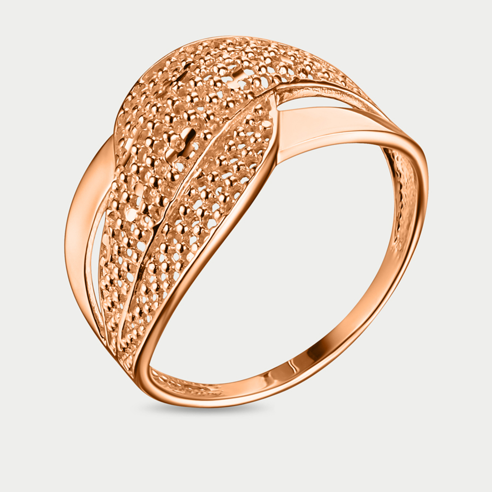 Кольцо женское из розового золота 585 пробы без вставок (арт. К-2646)