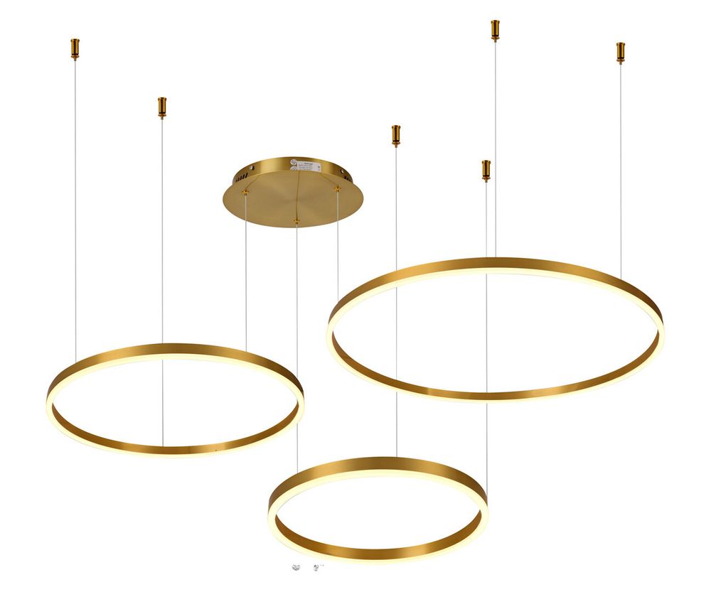 Kink Light 08223,36PA(3000K) Подвес димм.Тор латунь d80+60+40