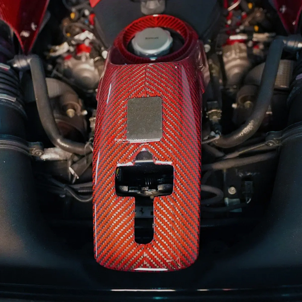 Карбоновая центральная крышка замка двигателя для Ferrari 488 GTB Spider 2015-2020 Феррари