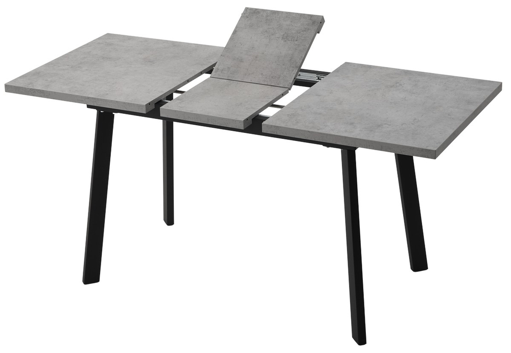 Стол М-City DISAUR Канзас 120 Бетон Чикаго Светло-серый, Черный каркас