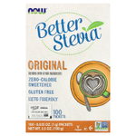 NOW Foods, Better Stevia®, низкокалорийный подсластитель, оригинальный вкус, 100 пакетиков, 100 г (3,5 унции)