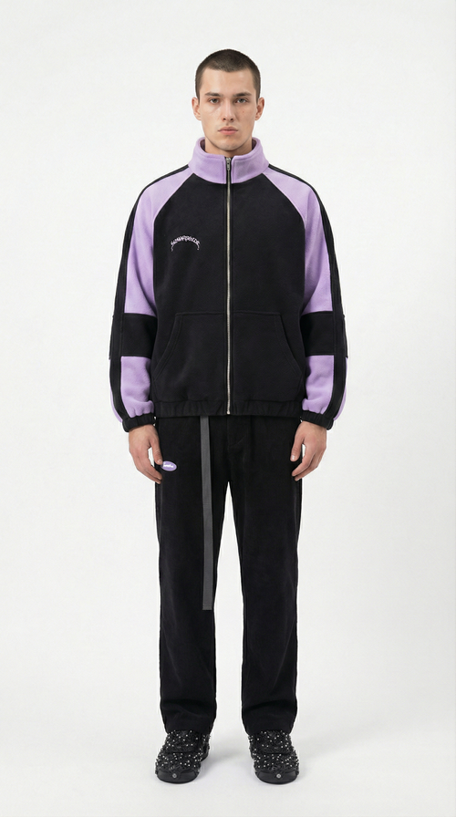 Толстовка Ymkashix Turbo fleece Zip черный/фиолетовый