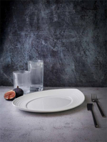 Блюдо овальное 32x25 см h 3 см, фарфор, Linea