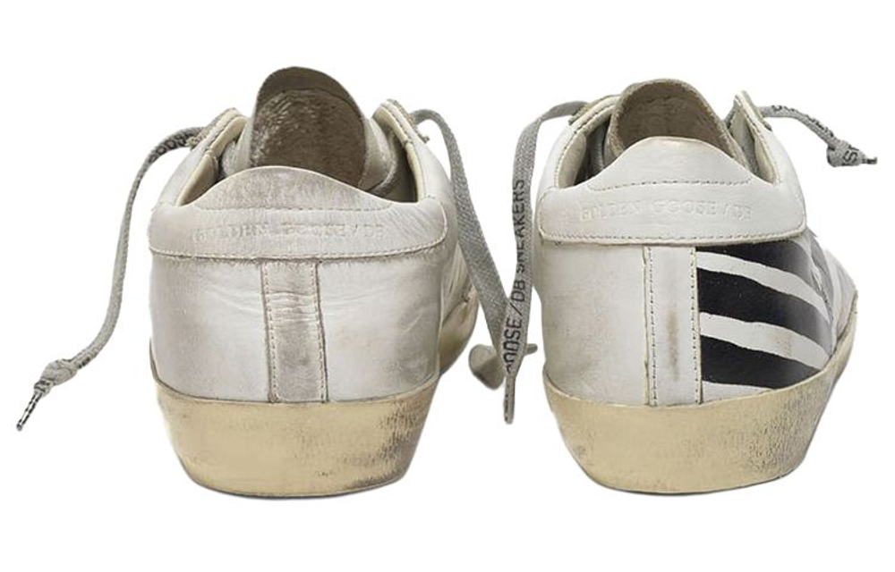 Golden Goose Super Star Cow Leather, Leather Skateboard Shoes Women"s Black White