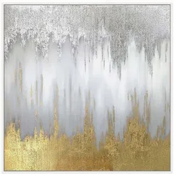 Постер Jinzi II 100х100 см, серый, золотистый