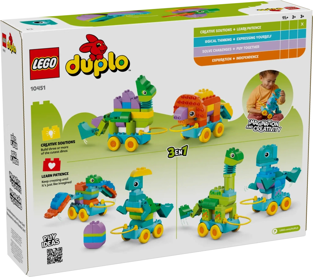 Конструктор LEGO Duplo 10451 Динозавры на колесах 3в1