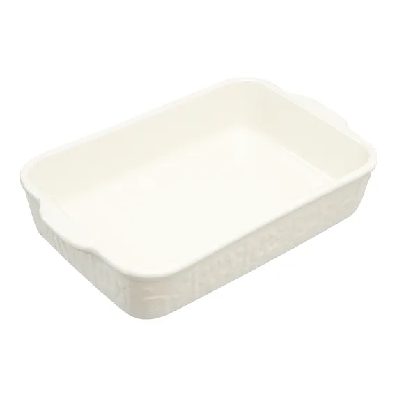 Блюдо для запекания birds of paradise, 30х19 см, кремовое