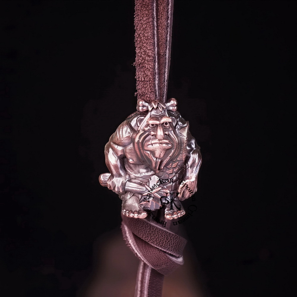 Темлячная бусина "Неандерталец" для ножей , бронза