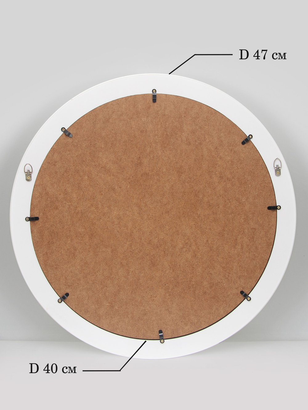 Картина на стену для интерьера на холсте в круглой раме "Винтажный букет" 47 см