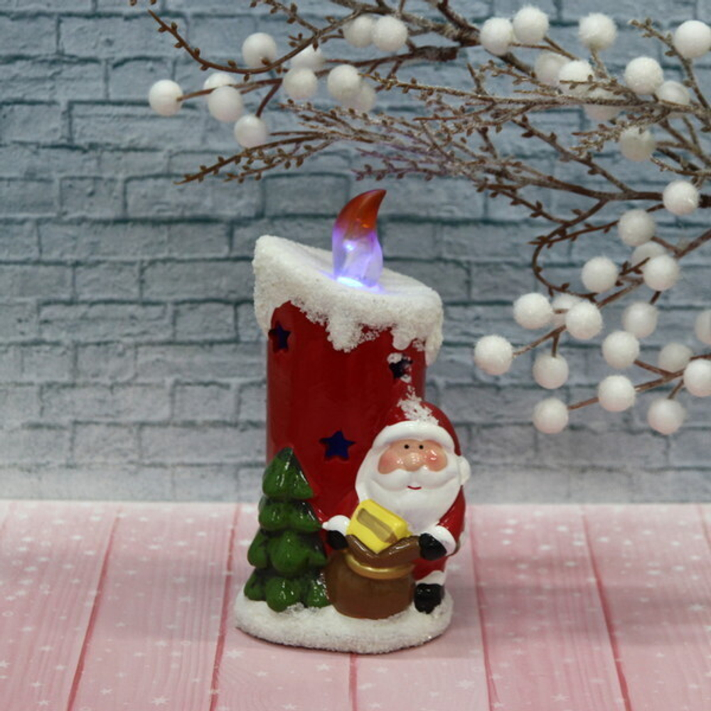 Фигурка с подсветкой Miracle «Дед Мороз с пламенем» 7,5*14,5 см