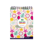 Блокнот А6, гребень, Alingar, мелованный картон, ассорти, 60 л., клетка, "MIX New"