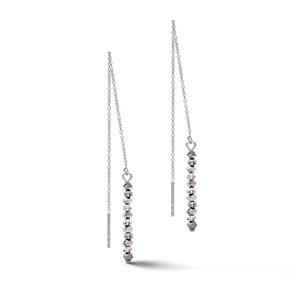 Серьги Coeur de Lion Peach-Grey 5073/20-0229