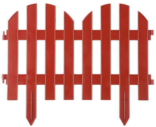 GRINDA Палисадник, 28 х 300 см, терракот, 7 секций, декоративный забор (422205-T)