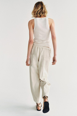 ZARA БРЮКИ BARREL — ZW COLLECTION, ЭКРЮ