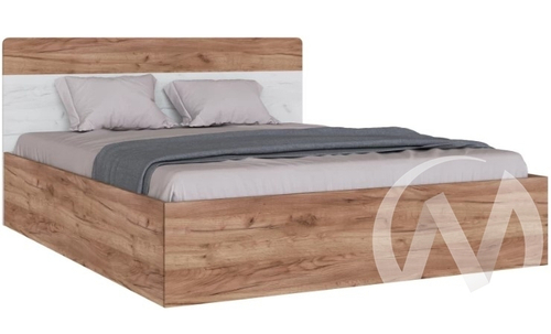 Корпус кровати 1;6м Спальня Вегас (дуб крафт табачный/дуб крафт белый)