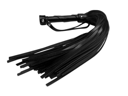 Плеть кожаная БДСМ Арсенал Gothic charm, черная