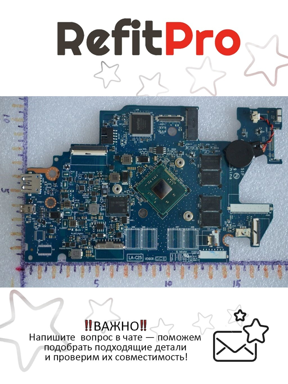 Материнская плата для ноутбука Lenovo S21e-20 AIZ30 LA-C251P W8S N2840 2G 32G (5B20H44569), оригинал