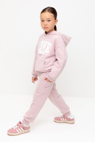 брюки  для девочки  КР 400783/розовый лед