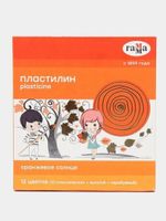 Пластилин классический ГАММА "Оранжевое солнце", 12 цветов, 10 классических + 1 золотой + 1 серебряный, 172 г, стек, 130520206