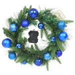 Венок хвойный «Сказочное чудо» d-40 см, ПВХ, литой ПВХ, Синий