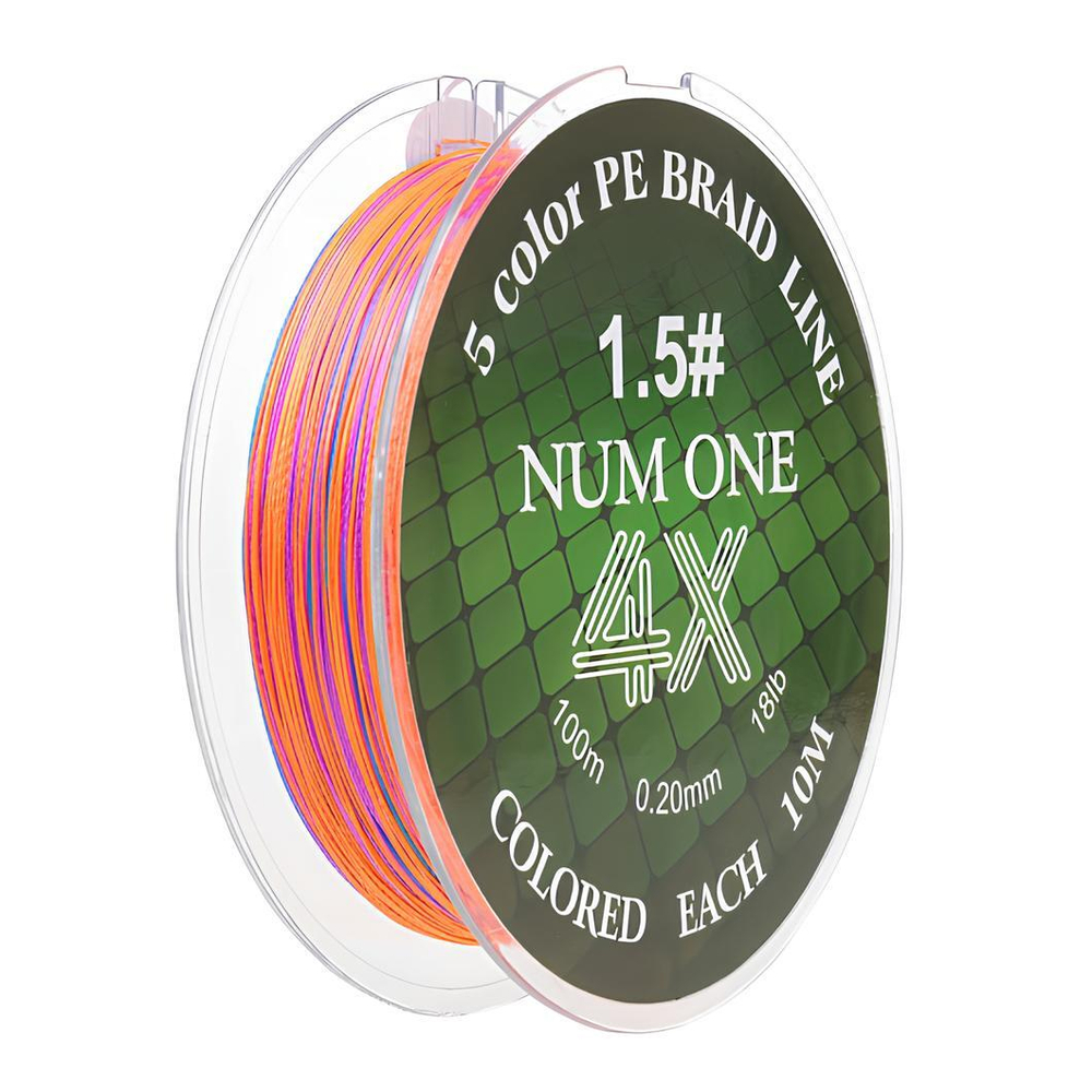 Шнур NUM ONE PE4X-100M 1.5#/0,205 mm Multi Colour
