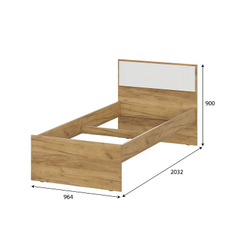 Кровать 90х200 с основанием и выкатным ящиком Милан
