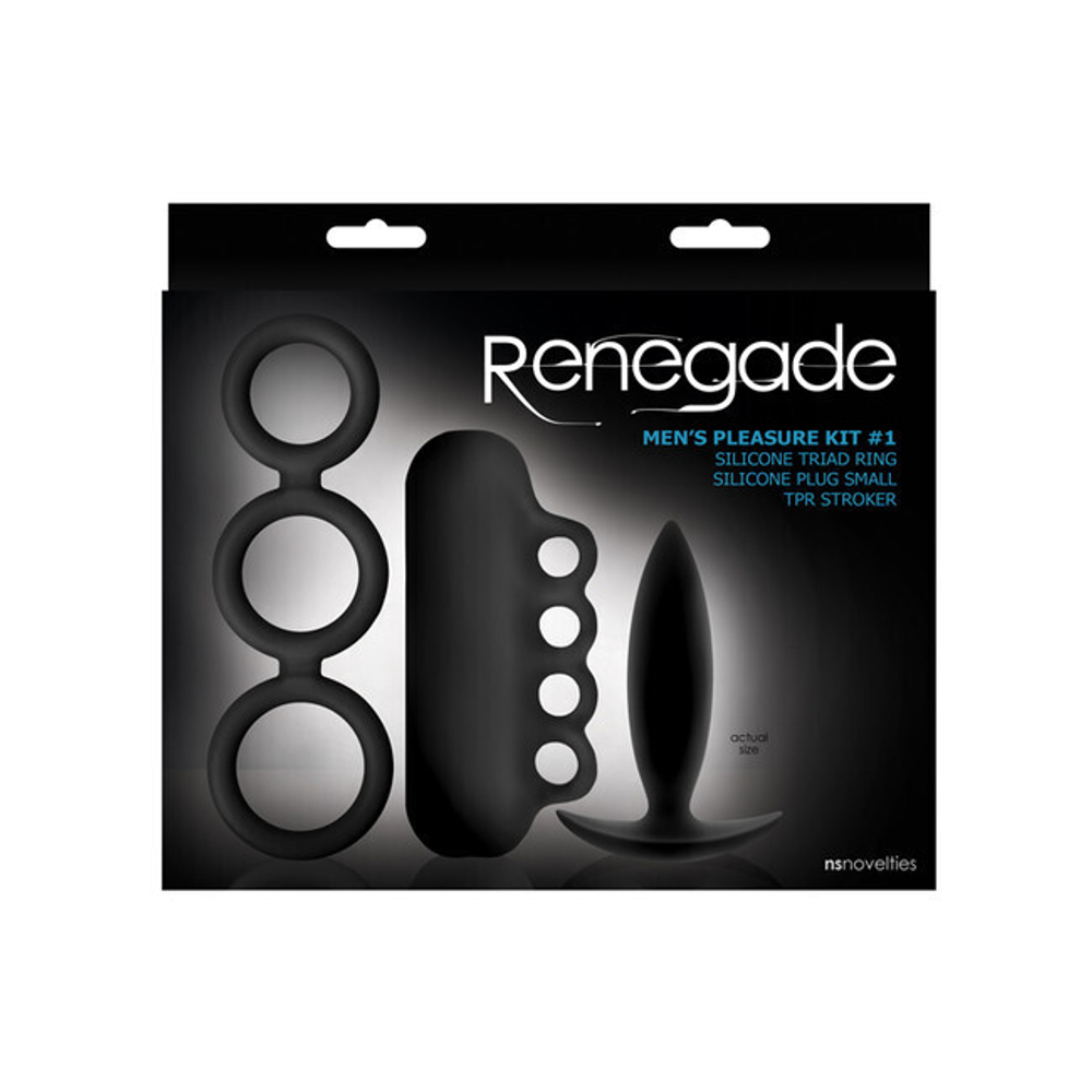 Набор из 3 трех предметов для мужчин Renegade - Men's Pleasure Kit № 1 , черный (Цвет: черный)