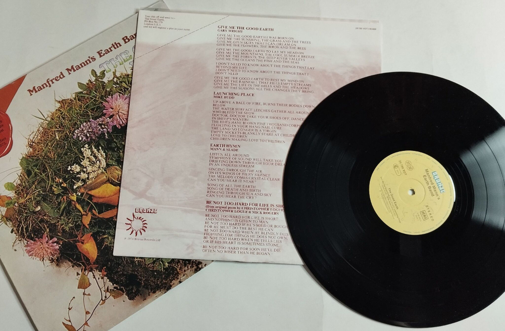 Винтажная виниловая пластинка LP Manfred Mann Earth Band The Good Earth (Germany 1977)